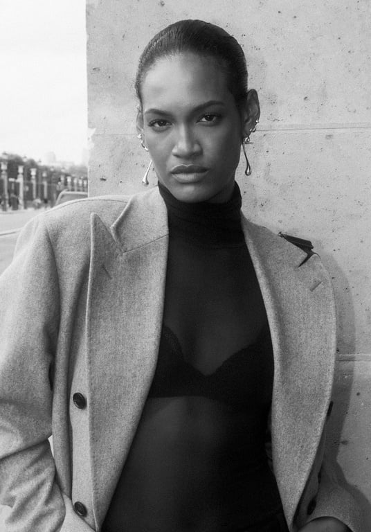 International model Nenna Nwosu posing for a fashion editorial by Be Management